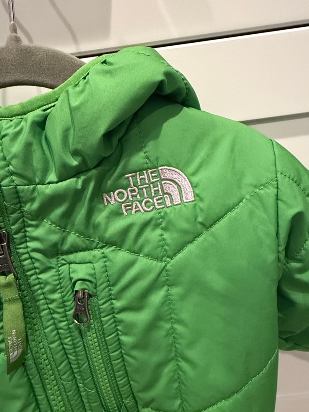 The North Face Infant Green Hooded Reversible Jacket - Picture 2 of 6
